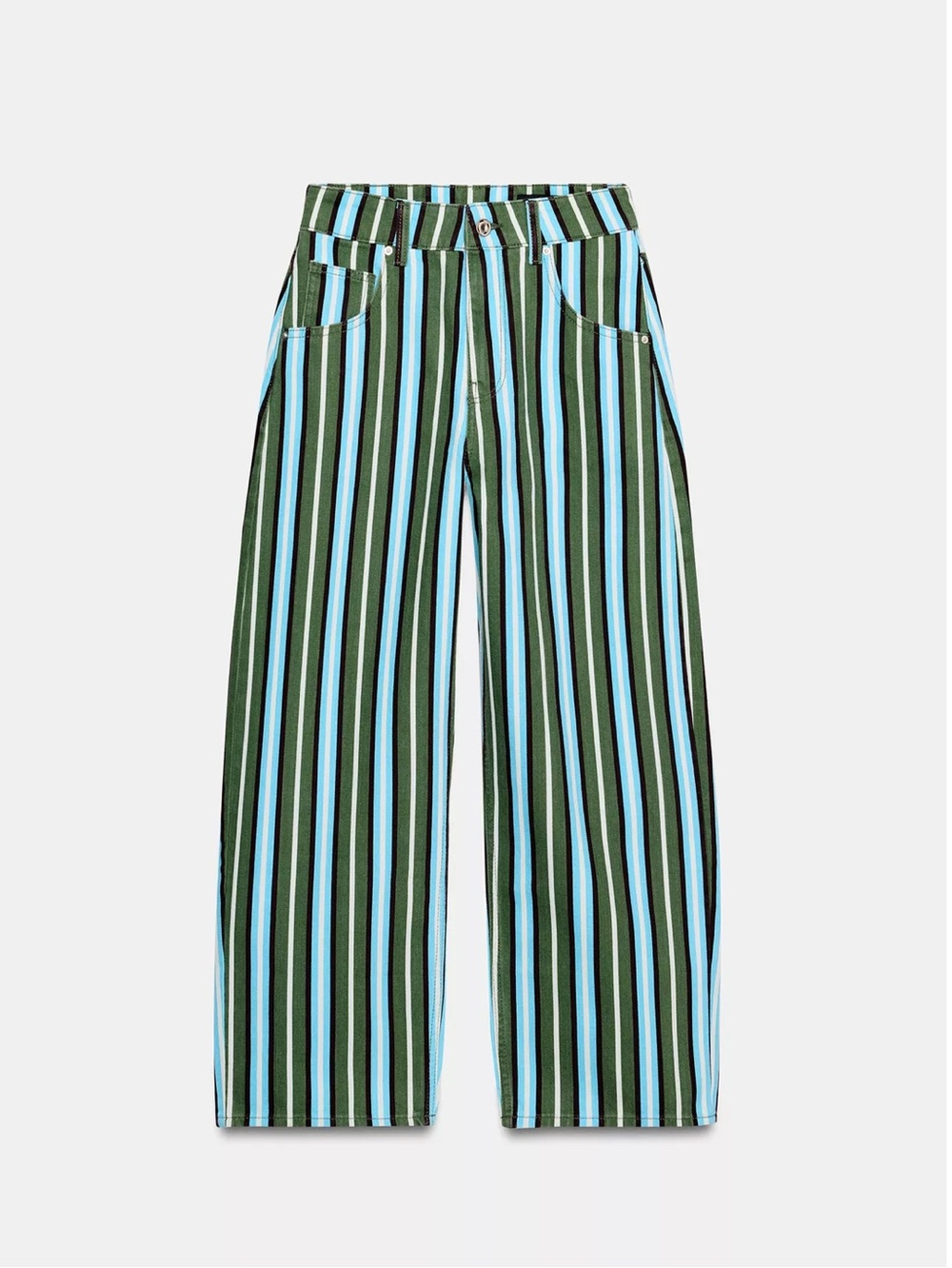 Zara Z1975 STRIPED BARREL JEANS